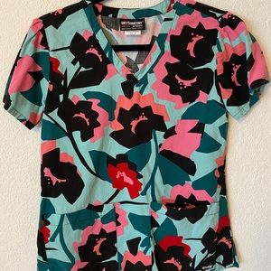Printed Scrub Top